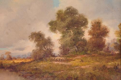 EDOUARD NOWAK (1919). "PAISAJE CON OVEJAS".