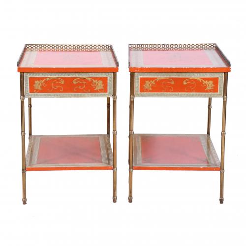 AFER MODELS BY MAISON JANSEN. PAIR OF SIDE TABLES, CIRCA 1950.