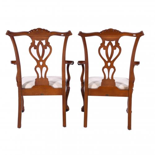 CHIPPENDALE STYLE CHAIRS SET, THIRD QUARTER OF THE 20TH CEN
