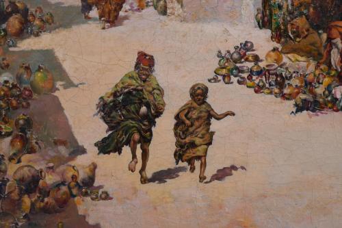 JOSÉ NAVARRO LLORENS (1867-1923). "Zoco árabe".