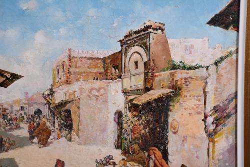JOSÉ NAVARRO LLORENS (1867-1923). "Zoco árabe".