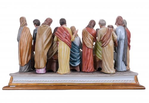 CAPODIMONTE.  GRUPO ESCULTÓRICO "L&#39;ULTIMA CENA", CIRCA 1980
