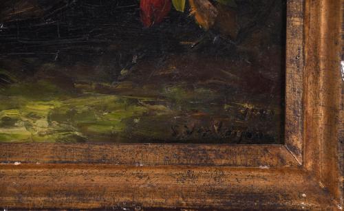 ESCUELA HOLANDESA, SIGLO XIX. "NATURA MORTA", 1881.