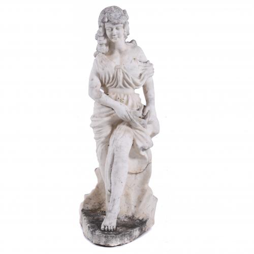 20TH CENTURY SPANISH SCHOOL. WOMAN'S FIGURE SCULPTURE.