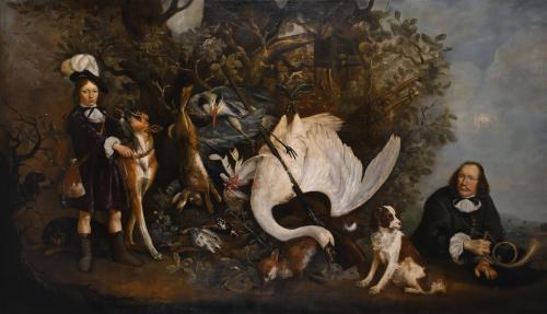 PIETER VAN NOORT (1622-1672).  "ESCENA CAZA", 1662.