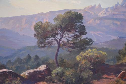 ISIDRE ODENA DAURA (1910-2008) "PAISAJE CON MONTSERRAT AL F