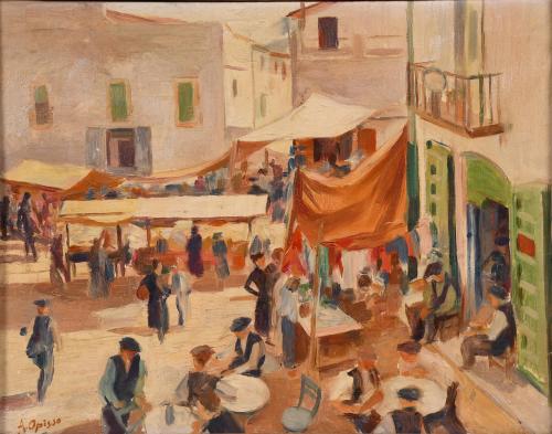 ALFREDO OPISSO (1907-1980). "MARKET".