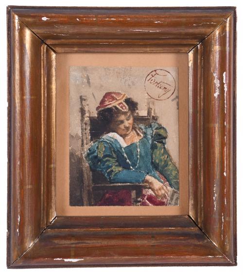 MARIANO FORTUNY I MARSAL (1838-1874). "DAMA SENTADA".