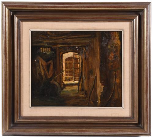 ESCUELA CATALANA, SIGLO XIX. "INTERIOR".