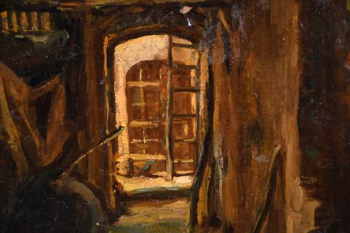 ESCUELA CATALANA, SIGLO XIX. "INTERIOR".