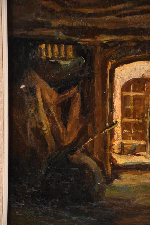 ESCUELA CATALANA, SIGLO XIX. "INTERIOR".