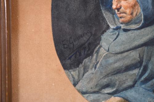 EUGENIO GIMENO REGNIER (1848-1920). "MONK", 1875.
