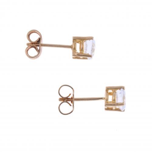 STUD EARRINGS WITH ZIRCONS.