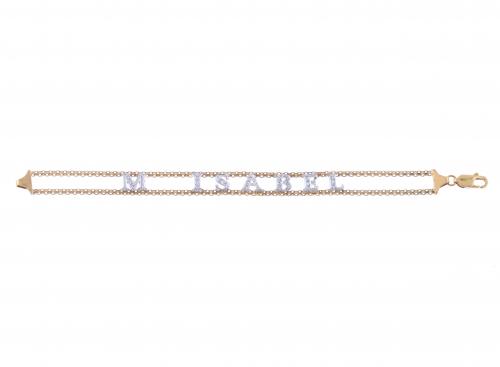 PULSERA CON NOMBRE " M. ISABEL".