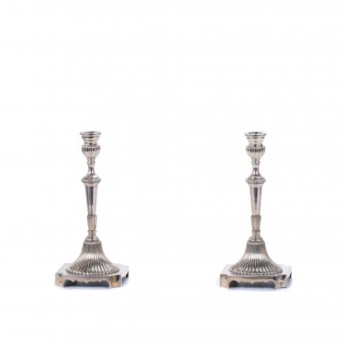 PAIR OF SILVER CANDELABRA, 20TH CENTURY.