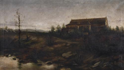 LATE19TH CENTURY SPANISH SCHOOL. "LANDSCAPE".