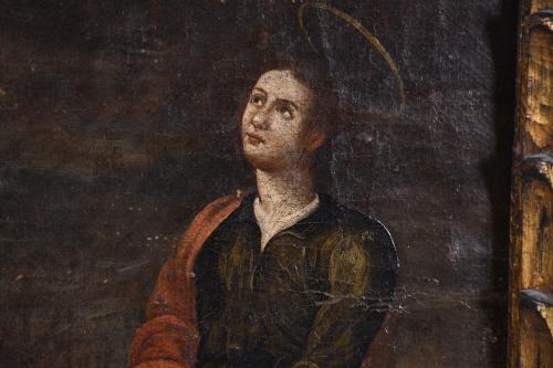 ESCUELA CANARIA, SIGLO XVIII. "CRISTO CRUCIFICADO CON LA VI