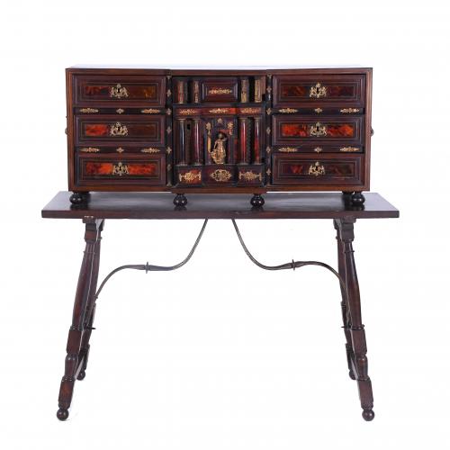 SPANISH CABINET, AFTER CASTILIAN MODELS OF THE 17TH CENTURY. 19TH CENTURY.