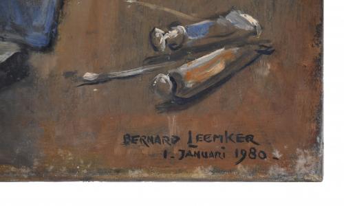 BERNARD LEEMKER (1899-1990).  "PAYASO PINTANDO", 1980.