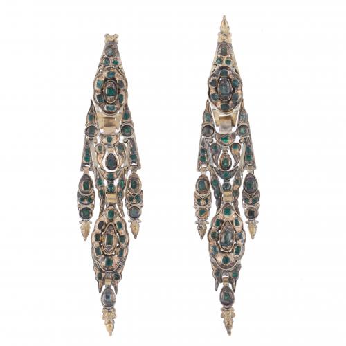 CATALAN EARRINGS, LATE 18TH CENTURY.