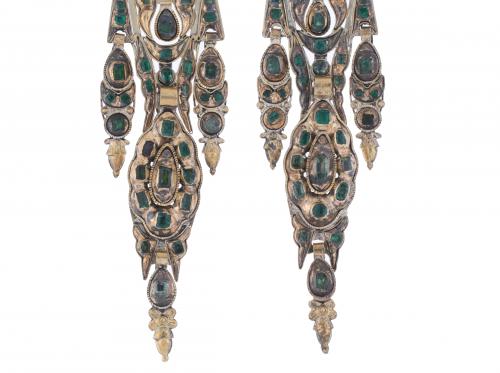 CATALAN EARRINGS, LATE 18TH CENTURY.