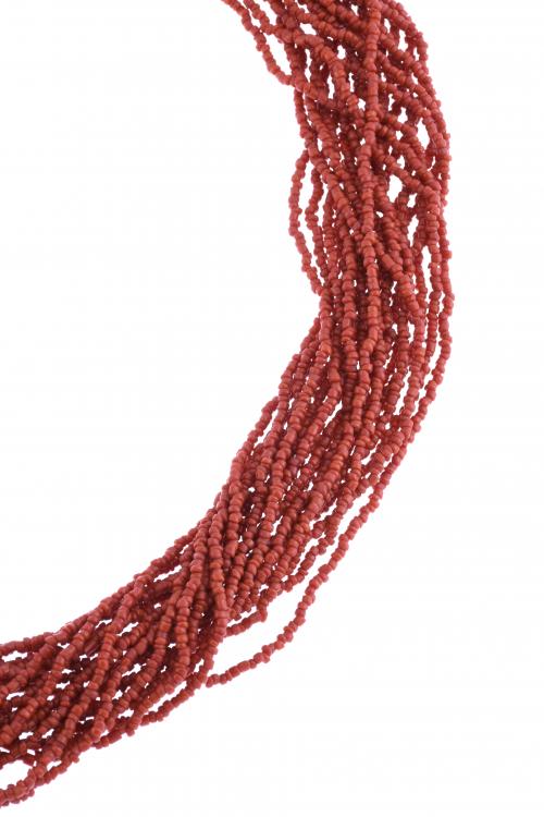 CORAL LONG NECKLACE.