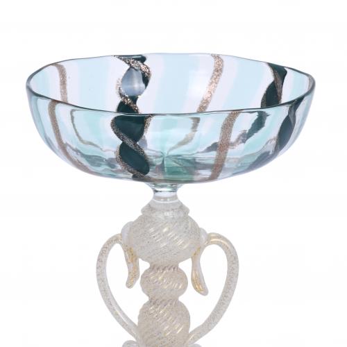 VENETIAN GOBLET IN MURANO GLASS, MID 20TH CENTURY.
