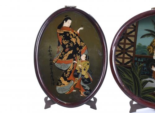 20TH CENTURY CHINESE SCHOOL. THREE GENRE SCENES.