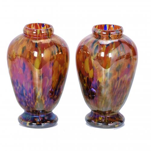 LOETZ MANUFACTURE. PAIR OF JUGENDSTIL VASES, CIRCA 1900.