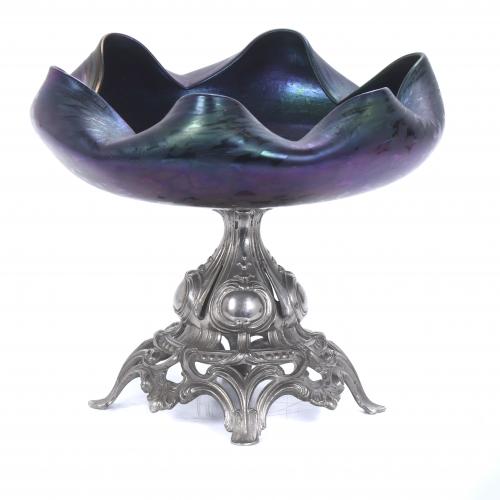MANUFACTURA LOETZ.  CENTRO DE MESA JUGENDSTIL, CIRCA 1900.