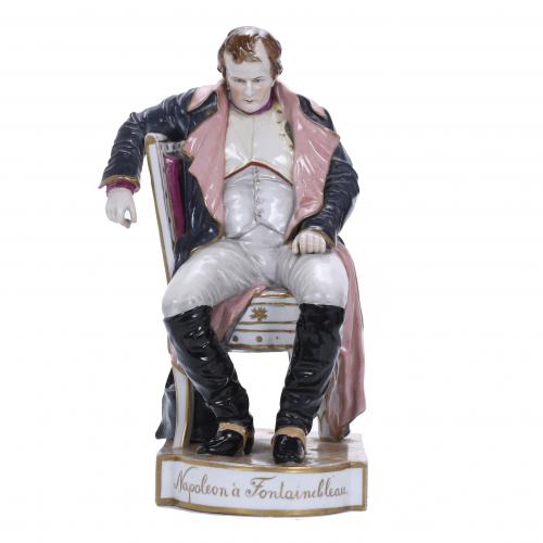 "NAPOLEON AT FONTAINBLEAU" IN ROSENTHAL PORCELAIN, 19TH CENTURY.