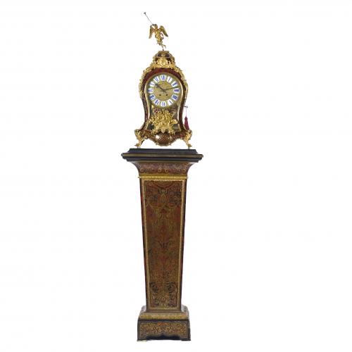 NAPOLEON III CLOCK WITH PEDESTAL, SECOND HALF 19TH CENTURY.