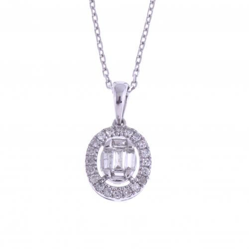 DIAMONDS ROSETTE PENDANT.