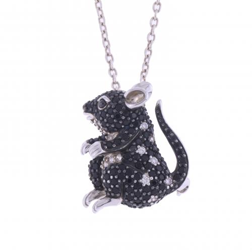MOUSE BROOCH-PENDANT.
