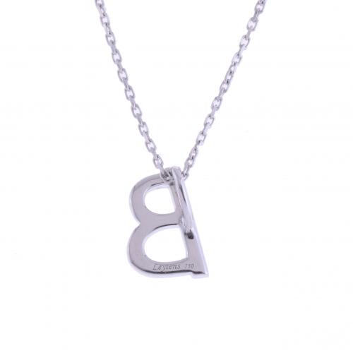 "B" PENDANT WITH DIAMONDS.