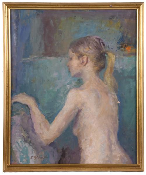 XAVIER BLANCH PLA (1918-1999).  "DESNUDO FEMENINO DE ESPALD