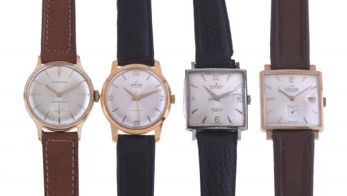 FOUR MEN'S WRISTWATCHES.