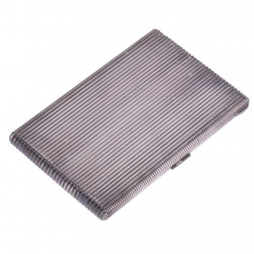 SILVER CIGARETTE CASE, CIRCA 1980.
