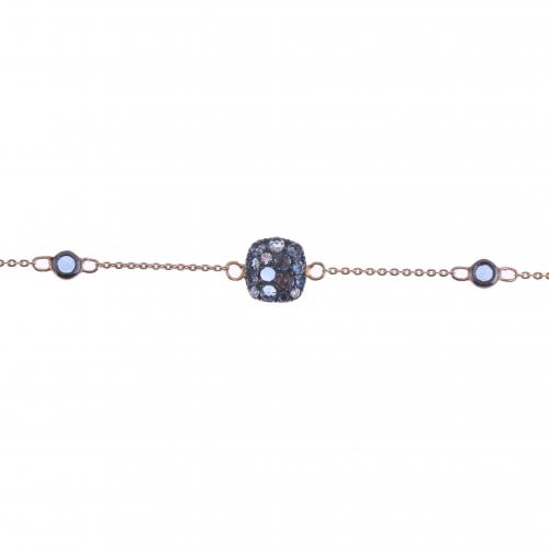 BRACELET WITH BLUE TOPAZES AND DIAMONDS.