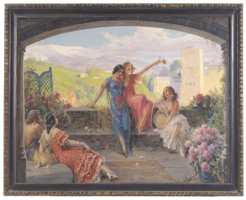 JULIO BORRELL (1877-1957). "GYPSY WOMEN FROM GRANADA".