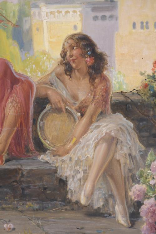 JULIO BORRELL (1877-1957). "GYPSY WOMEN FROM GRANADA".