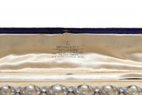 BELLE ÉPOQUE BRACELET, CIRCA 1890, WITH DIAMONDS AND PEARLS.