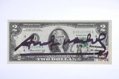 ATRIBUIDO A ANDREW WARHOL (1928-1987). BILLETE AMERICANO DE