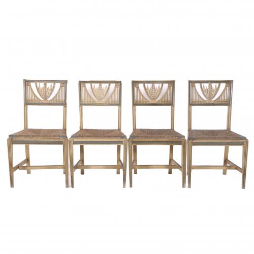 ART DECO CHAIRS SET, FIRST HALF OF THE 20TH CENTURY.