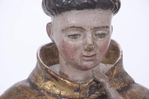 ESCUELA ESPAÑOLA, SIGLO XVIII. "SAN ANTONIO CON NIÑO EN BRA
