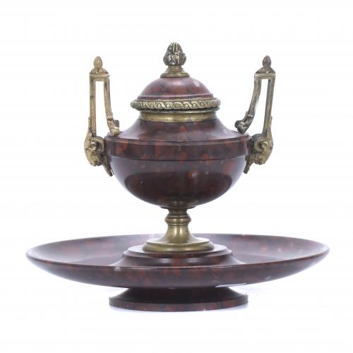 NAPOLEON III PERIOD INKWELL, 19TH CENTURY.