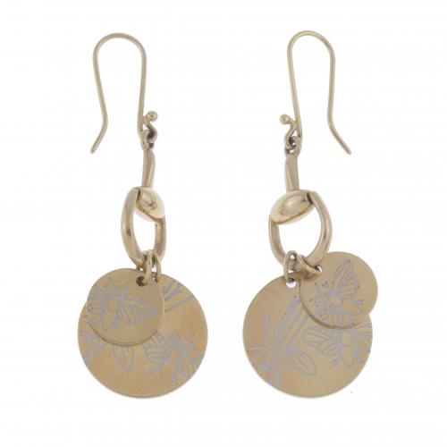 GUCCI. PENDIENTES LARGOS "FLORA".