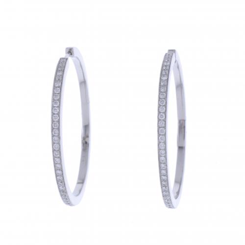 PENDIENTES AROS CON DIAMANTES.