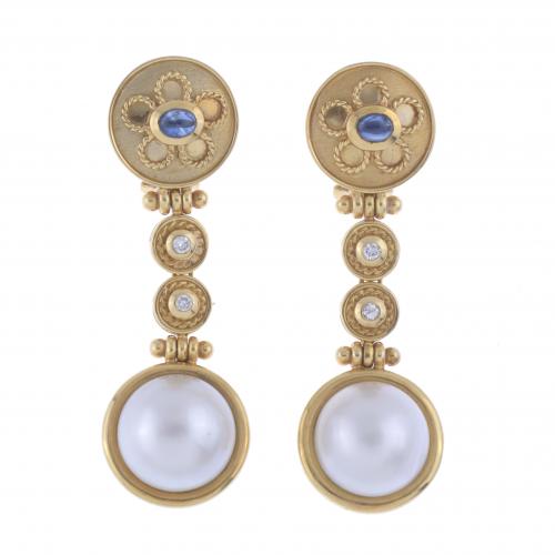 CANDAME. PENDIENTES LARGOS ARTICULADOS.