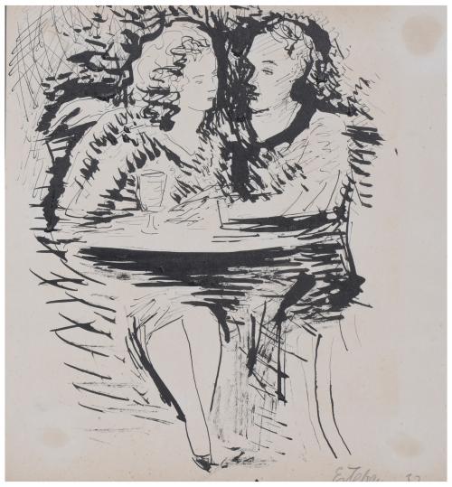 ESTEBAN VICENTE (1903-2001). "COUPLE", 1932.